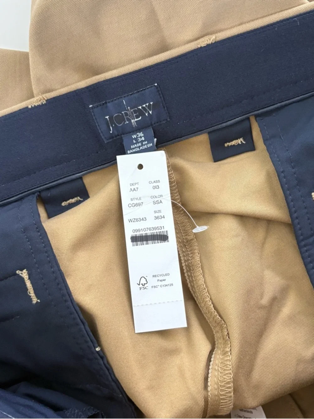 NWT J. Crew 770 Straight-fit Tech Pant Savannah Sand